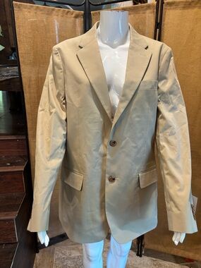 Men's Performance Khaki Lightweight Two-Button Jacket